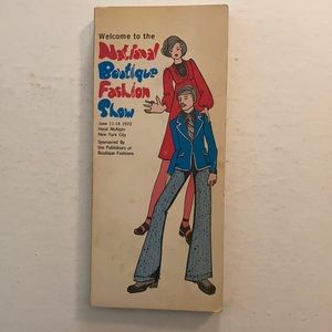 National Boutique Fashion Show program and directory for June 1972
